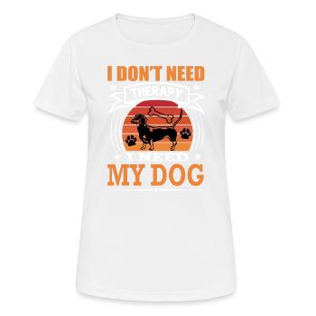 Dackel Mein Hund Retro Vintage Hunderasse - Frauen T-Shirt atmungsaktiv - Weiß - Vorne - AI Model Female 172 dark (172cm)