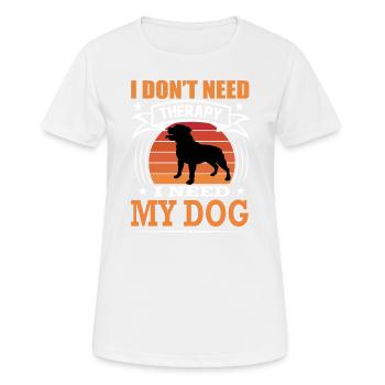Staffordshire Bull Terrier Mein Hund Retro Vintage - Frauen T-Shirt atmungsaktiv - Weiß - Vorne - AI Model Female 172 dark (172cm)