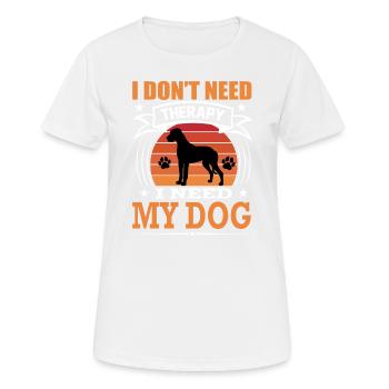 Deutsche Dogge Mein Hund Retro Vintage Hunderasse - Frauen T-Shirt atmungsaktiv - Weiß - Vorne - AI Model Female 172 dark (172cm)