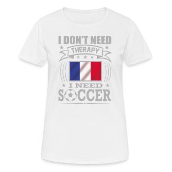 France Soccer Football 2022 WM - Women's Breathable T-Shirt - white - Front - AI Model Female 172 dark (172cm)
