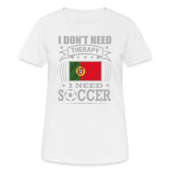 Portugal Soccer Football 2022 WM - Women's Breathable T-Shirt - white - Front - AI Model Female 172 dark (172cm)