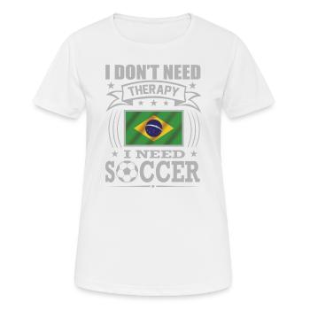 Brazil Soccer Football 2022 WM - Women's Breathable T-Shirt - white - Front - AI Model Female 172 dark (172cm)