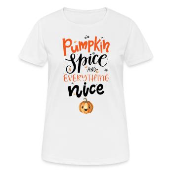Épices à la citrouille et tout est agréable - T-shirt respirant Femme - blanc - Devant - AI Model Female 172 dark (172cm)