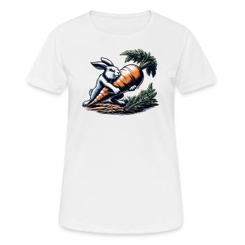 Mauvais lapin - T-shirt respirant Femme - blanc - Devant - AI Model Female 172 dark (172cm)