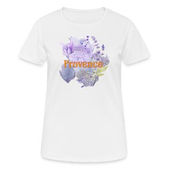 Lavendel Provence Illustration Aquarell mit Charme - Frauen T-Shirt atmungsaktiv - Weiß - Vorne - AI Model Female 172 dark (172cm)
