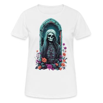 Gothic Pastel Skelett Lady Viktorianisch Halloween - Frauen T-Shirt atmungsaktiv - Weiß - Vorne - AI Model Female 172 dark (172cm)