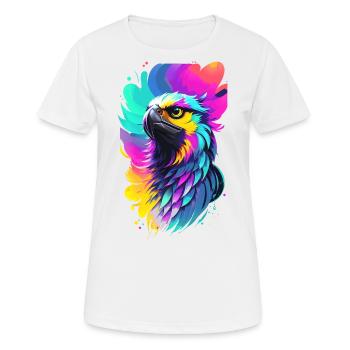 Colorful eagle in splash art style - Women's Breathable T-Shirt - white - Front - AI Model Female 172 dark (172cm)