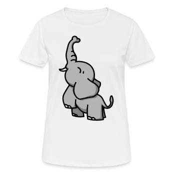 Elefant - Elephant - éléphant - Women's Breathable T-Shirt - white - Front - AI Model Female 172 dark (172cm)
