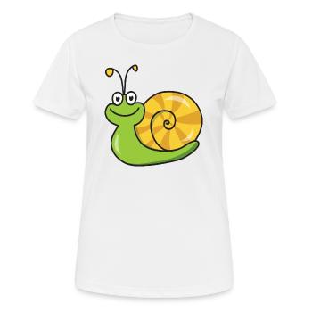 Niedliche Lustige Coole Schnecke Schneckenhaus - Frauen T-Shirt atmungsaktiv - Weiß - Vorne - AI Model Female 172 dark (172cm)