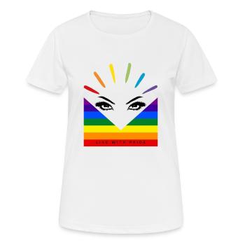 Life in Colors - LGTBQ+ - Frauen T-Shirt atmungsaktiv - Weiß - Vorne - AI Model Female 172 dark (172cm)