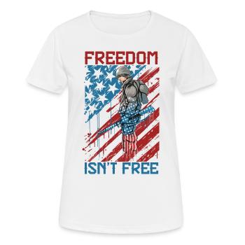 Liberté - Jour de l’indépendance américaine - T-shirt respirant Femme - blanc - Devant - AI Model Female 172 dark (172cm)