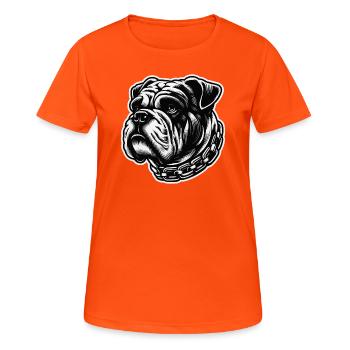 Bouledogue américain - T-shirt respirant Femme - orange néon - Devant - AI Model Female 172 dark (172cm)