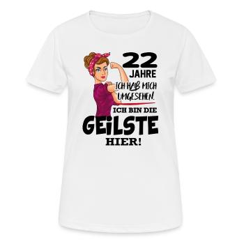 Geburtstag 22 Jahre Die Beste Geilste Chefin Queen - Frauen T-Shirt atmungsaktiv - Weiß - Vorne - AI Model Female 172 dark (172cm)