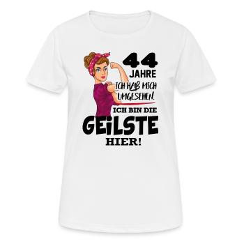 Geburtstag 44 Jahre Die Beste Geilste Chefin Queen - Frauen T-Shirt atmungsaktiv - Weiß - Vorne - AI Model Female 172 dark (172cm)