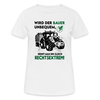 Bauern Proteste Demostration Politik Rechtsextrem - Frauen T-Shirt atmungsaktiv - Weiß - Vorne - AI Model Female 172 dark (172cm)