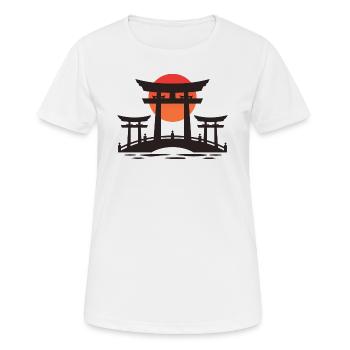 japanese Gate - Frauen T-Shirt atmungsaktiv - Weiß - Vorne - AI Model Female 172 dark (172cm)
