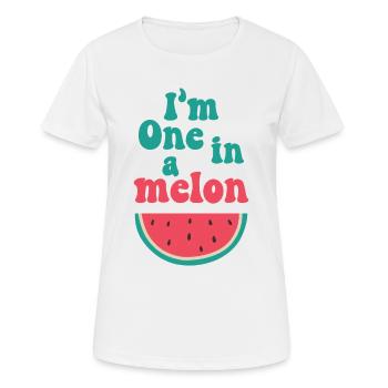 Je suis un dans un melon - T-shirt respirant Femme - blanc - Devant - AI Model Female 172 dark (172cm)