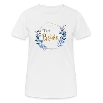 Bride Team Shirt - Frauen T-Shirt atmungsaktiv - Weiß - Vorne - AI Model Female 172 dark (172cm)