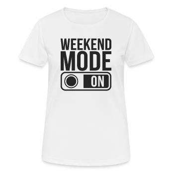 Weekend Mode On - Women's Breathable T-Shirt - white - Front - AI Model Female 172 dark (172cm)