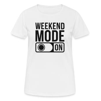 Weekend Mode On - Women's Breathable T-Shirt - white - Front - AI Model Female 172 dark (172cm)