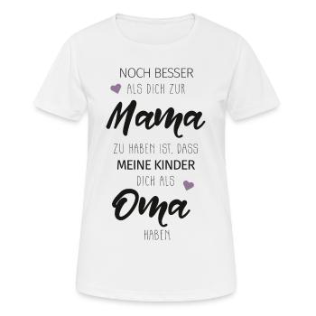 Beste Oma Mama Kinder Enkel Spruch Geschenk - Frauen T-Shirt atmungsaktiv - Weiß - Vorne - AI Model Female 172 dark (172cm)