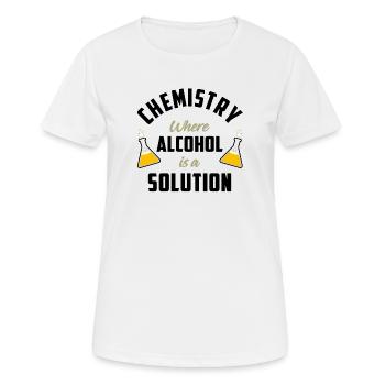 Chimie où l'alcool est une solution - T-shirt respirant Femme - blanc - Devant - AI Model Female 172 dark (172cm)