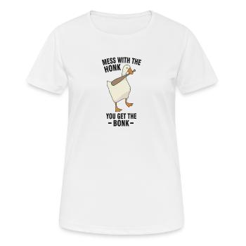 Honk canard brutal avec batte de baseball - T-shirt respirant Femme - blanc - Devant - AI Model Female 172 dark (172cm)