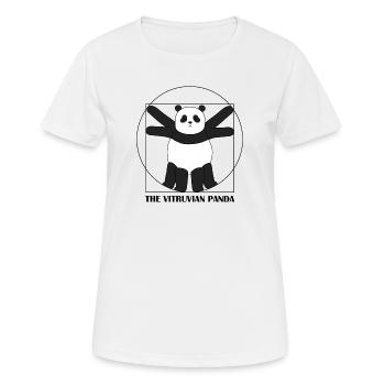 Le panda de Vitruve - T-shirt respirant Femme - blanc - Devant - AI Model Female 172 dark (172cm)