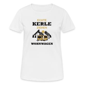 Echte Kerle Ziehen Wohnwagen - Frauen T-Shirt atmungsaktiv - Weiß - Vorne - AI Model Female 172 dark (172cm)