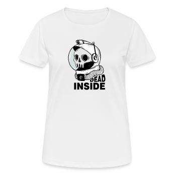 Crâne d'astronaute Dead Inside - T-shirt respirant Femme - blanc - Devant - AI Model Female 172 dark (172cm)