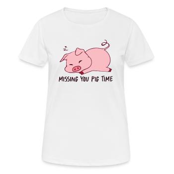 Tu te manques de cochons - T-shirt respirant Femme - blanc - Devant - AI Model Female 172 dark (172cm)