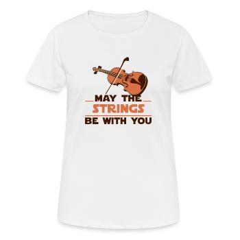 Violin fiddle player - Women's Breathable T-Shirt - white - Front - AI Model Female 172 dark (172cm)