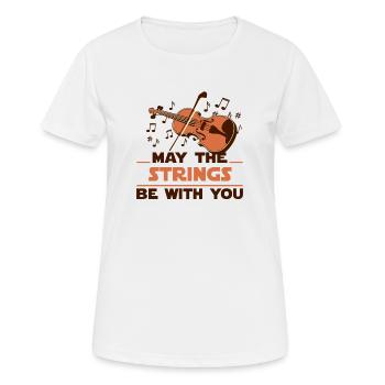 Violon violon violon joueur - T-shirt respirant Femme - blanc - Devant - AI Model Female 172 dark (172cm)