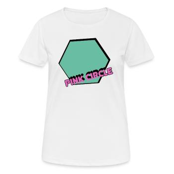 Hexagone vintage avec texte - T-shirt respirant Femme - blanc - Devant - AI Model Female 172 dark (172cm)