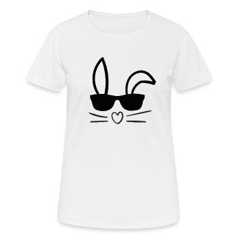 Osterhase - Frauen T-Shirt atmungsaktiv - Weiß - Vorne - AI Model Female 172 dark (172cm)