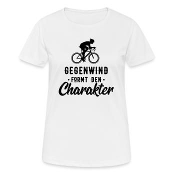 Fahrrad - Frauen T-Shirt atmungsaktiv - Weiß - Vorne - AI Model Female 172 dark (172cm)