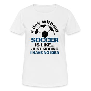 Fußball - Frauen T-Shirt atmungsaktiv - Weiß - Vorne - AI Model Female 172 dark (172cm)