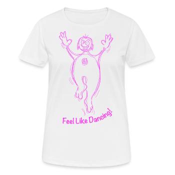 Envie de danser! Le rose, c’est amusant! - T-shirt respirant Femme - blanc - Devant - AI Model Female 172 dark (172cm)