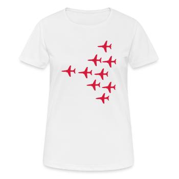Red Arrows Vulcan 2007 Formation - Women's Breathable T-Shirt - white - Front - AI Model Female 172 dark (172cm)