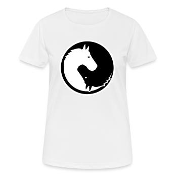 cheval - T-shirt respirant Femme - blanc - Devant - AI Model Female 172 dark (172cm)