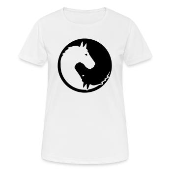 cheval - T-shirt respirant Femme - blanc - Devant - AI Model Female 172 dark (172cm)