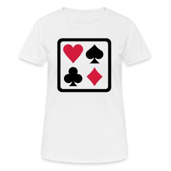 poker - Women's Breathable T-Shirt - white - Front - AI Model Female 172 dark (172cm)