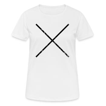 Kreuz - Frauen T-Shirt atmungsaktiv - Weiß - Vorne - AI Model Female 172 dark (172cm)