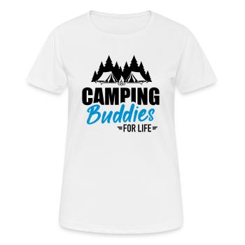 camping - Women's Breathable T-Shirt - white - Front - AI Model Female 172 dark (172cm)