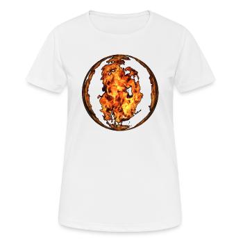 Feuer Glaskugel - Frauen T-Shirt atmungsaktiv - Weiß - Vorne - AI Model Female 172 dark (172cm)
