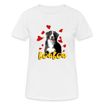Bouvier bernois - T-shirt respirant Femme - blanc - Devant - AI Model Female 172 dark (172cm)
