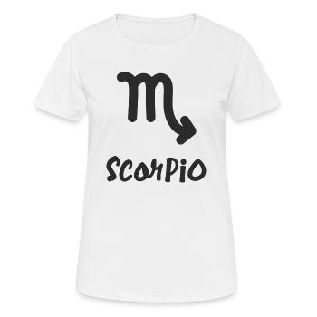 Sternzeichen Skorpion - Frauen T-Shirt atmungsaktiv - Weiß - Vorne - AI Model Female 172 dark (172cm)