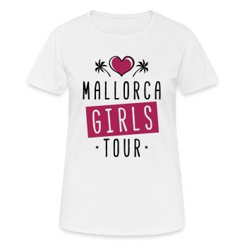 Mallorca herz girls tour - Frauen T-Shirt atmungsaktiv - Weiß - Vorne - AI Model Female 172 dark (172cm)