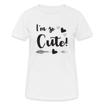 ich bin suess - Ein Geschenk - Frauen T-Shirt atmungsaktiv - Weiß - Vorne - AI Model Female 172 dark (172cm)