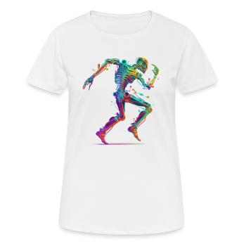Dancing robot in motion - Women's Breathable T-Shirt - white - Front - AI Model Female 172 dark (172cm)